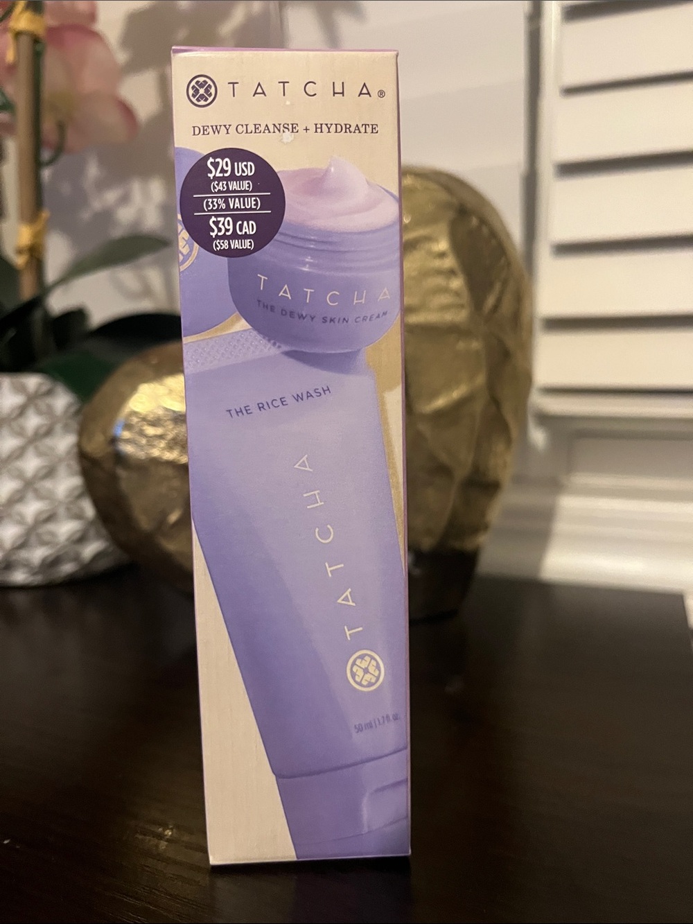 Tatcha The Rice Wash & Dewy Skin Cream.